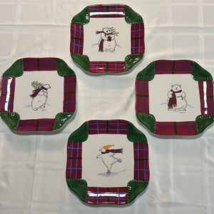 Pfaltzgraff set of 4 luncheon plates “The Snow Bear Collection”